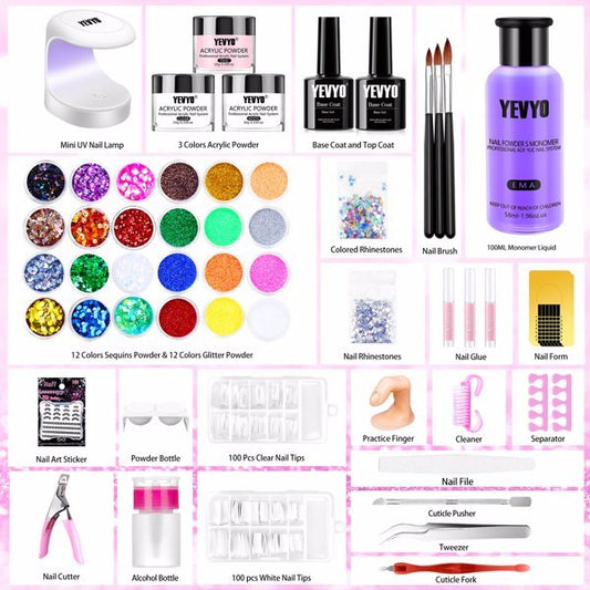 Acrylic Nail Kit With UV Lamp – Beginner Set