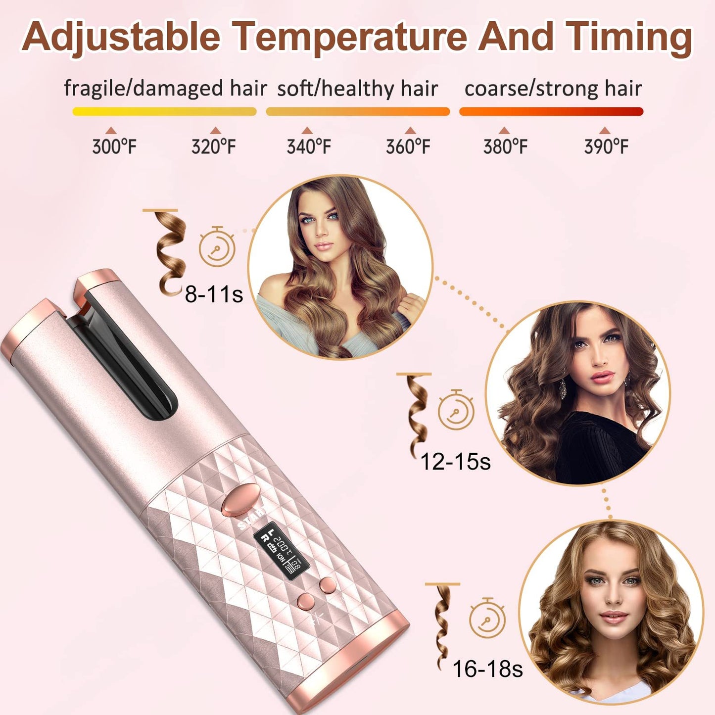 Cordless Automatic Hair Curler