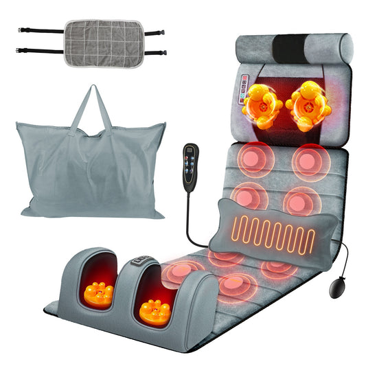Full-Body Massage Mat with Heat, Neck & Foot Units