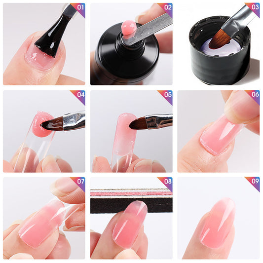 6-Color Poly Nail Gel Extension Set