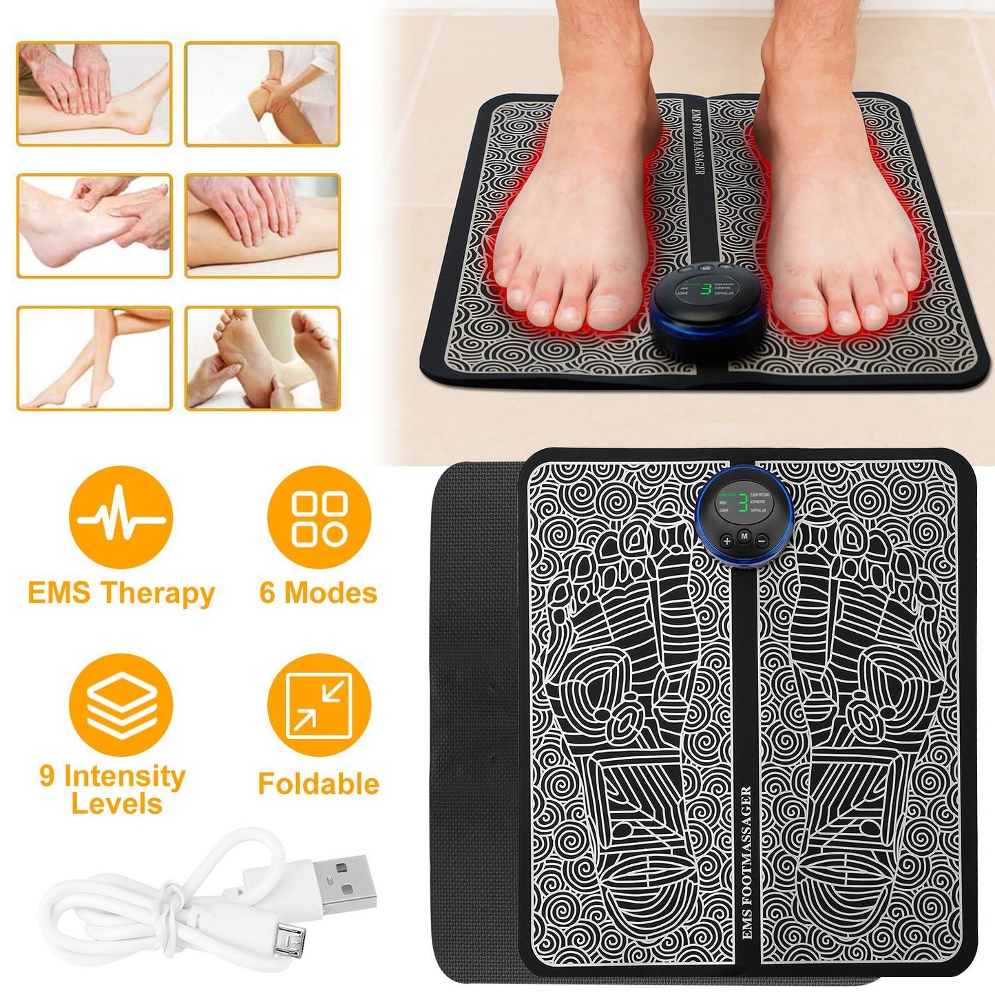 Electric EMS Foot Massager Pad