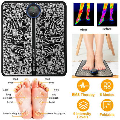 Electric EMS Foot Massager Pad