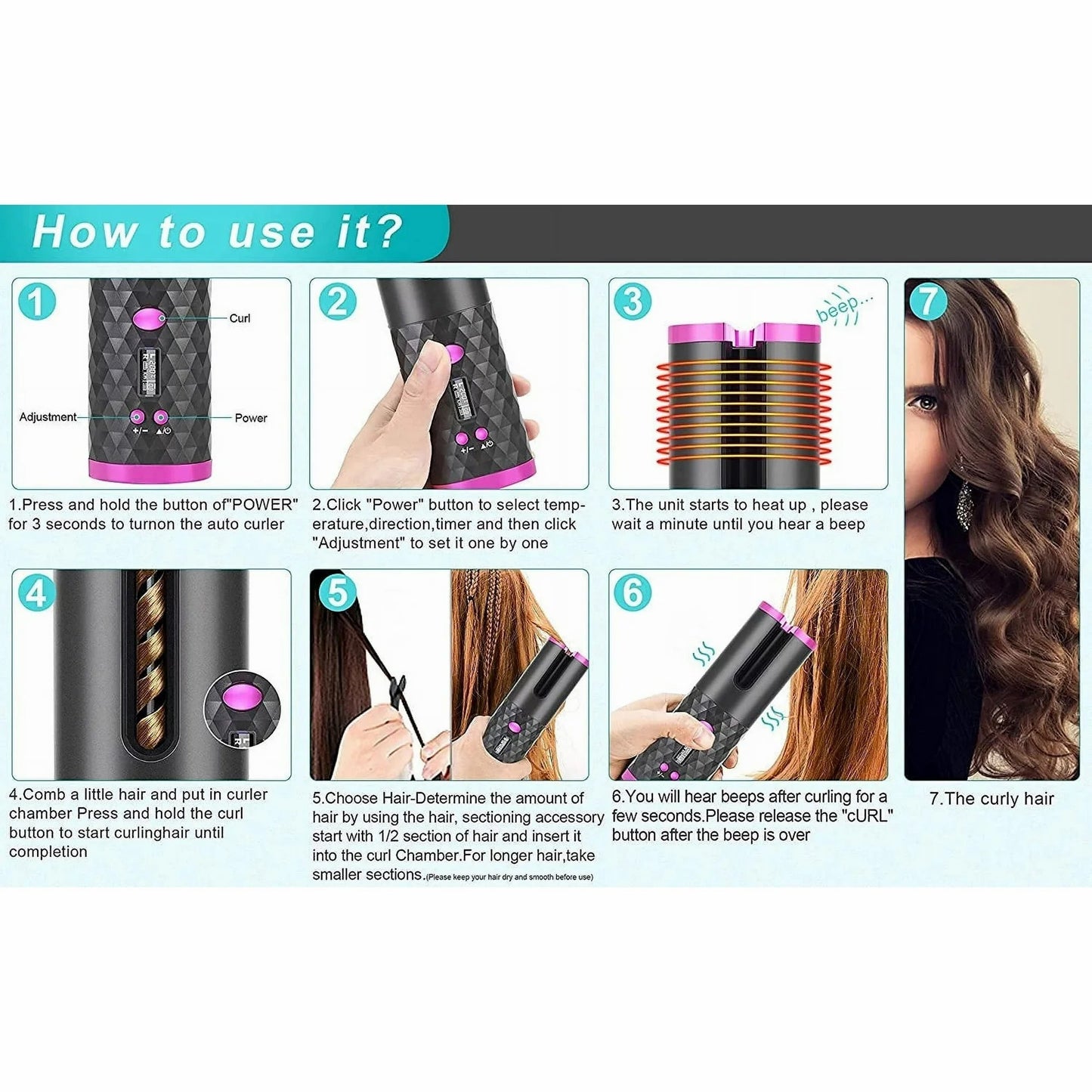 Cordless Automatic Hair Curler