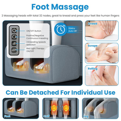Full-Body Massage Mat with Heat, Neck & Foot Units